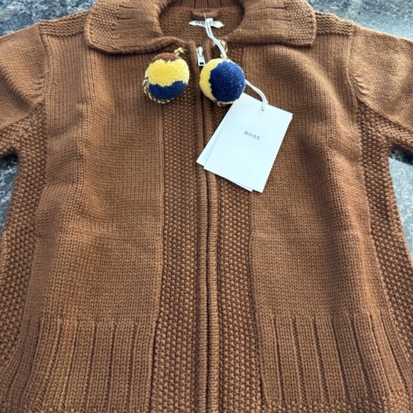 Bode. BODE MARION pompom-detailed wool cardigan. NWT Pick Size $850 Jacket coat - Picture 6 of 10
